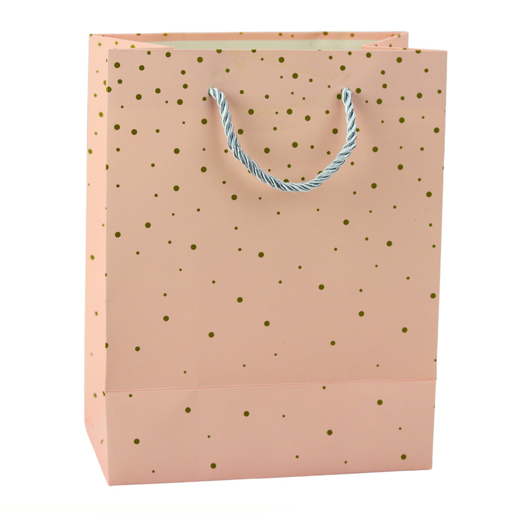 Gift Bag With Gold Dots 23 x 18 x 10.5 cm