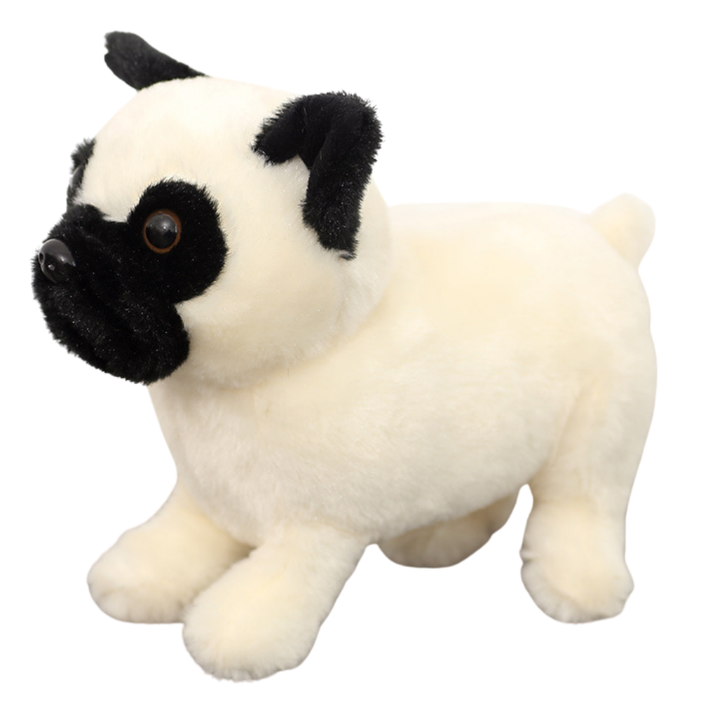 Plišana igračka za maženje pas Mops 19cm