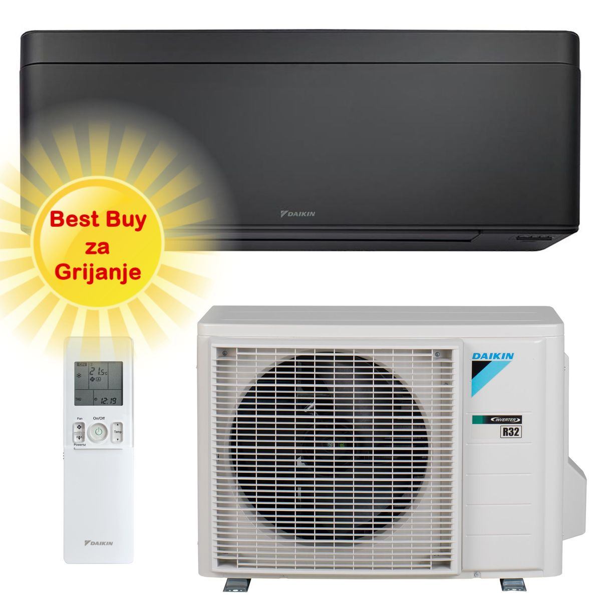 Daikin klima uređaj 4,2kW FTXA42CB/RXA42B - Stylish, za prostor do 45m2, A++, R-32