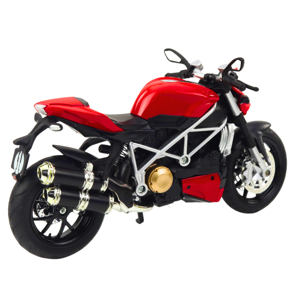 Metalni motor za igru sa zvučnim i svjetlosnim efektima 1:12 - crno/crveni