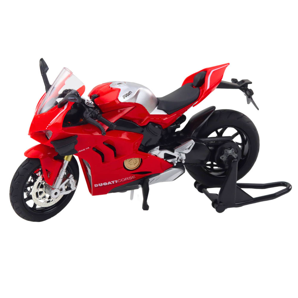 Metalni motor za igru sa zvučnim i svjetlosnim efektima 1:12 - crveno/bijeli