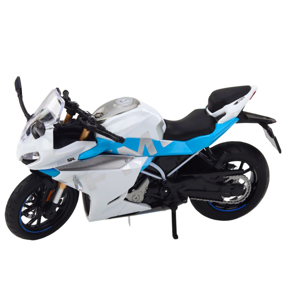 Metalni motor za igru sa zvučnim i svjetlosnim efektima 1:12 - bijelo/plavi