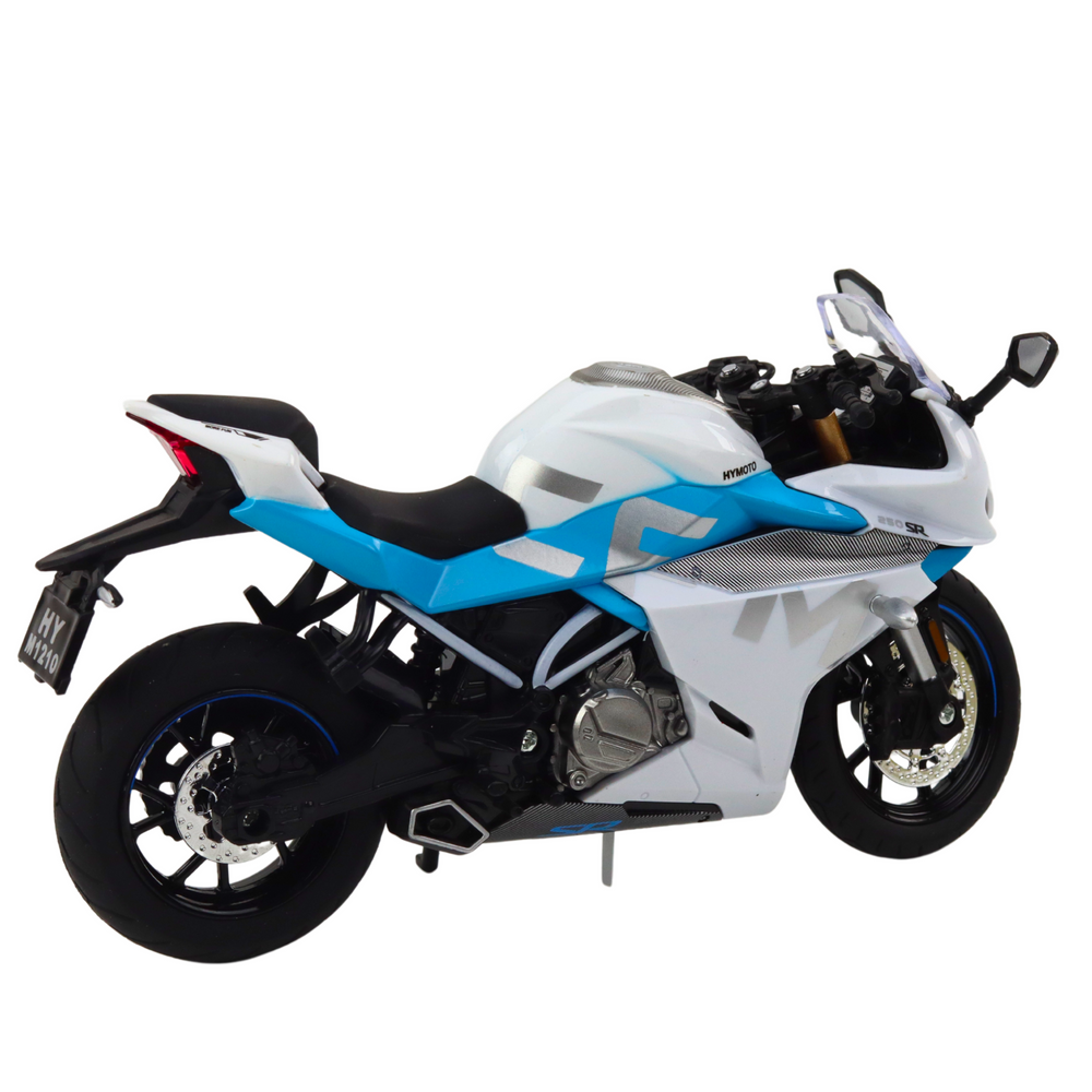 Metalni motor za igru sa zvučnim i svjetlosnim efektima 1:12 - bijelo/plavi