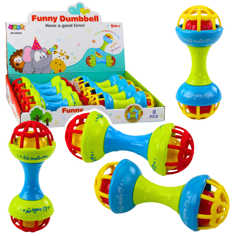 Šarena zvečka za bebe Dumbbell