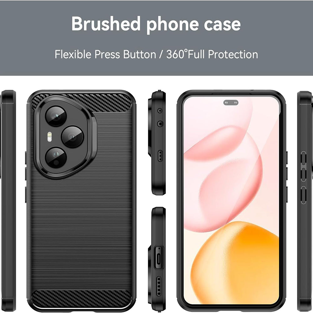 Techsuit Carbon Silicone obal pro Honor 400 Pro – černý