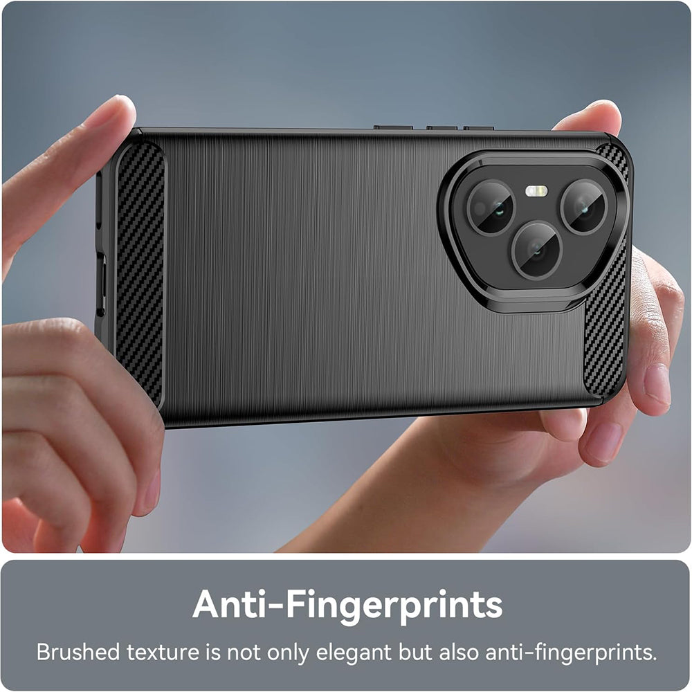 Techsuit Carbon Silicone obal pro Honor 400 Pro – černý