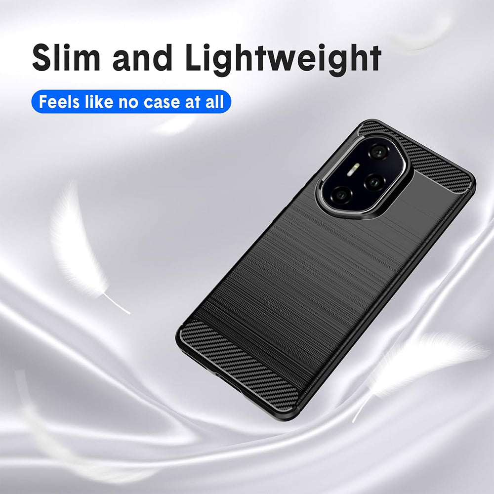Techsuit Carbon Silicone obal pro Honor 400 Pro – černý