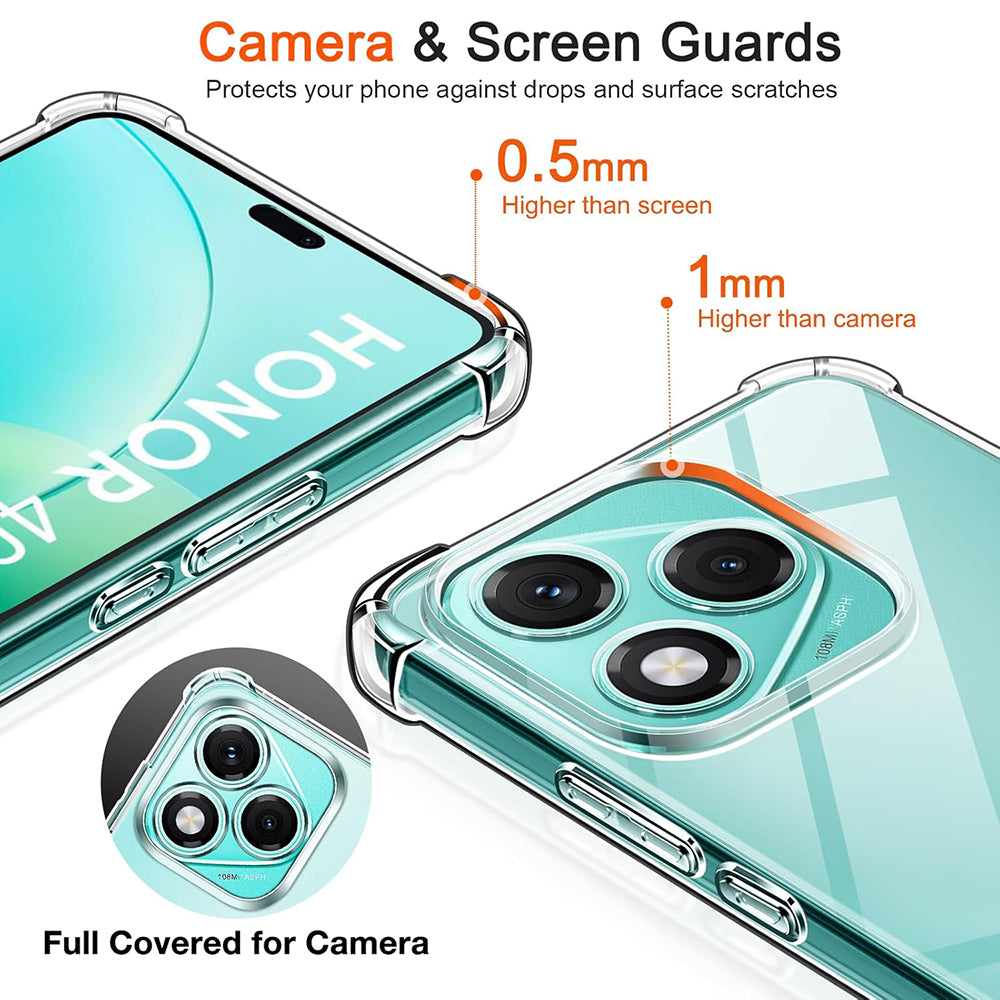 Techsuit Shockproof Clear Silicone průhledné nárazuvzdorné pouzdro pro Honor 400 Lite
