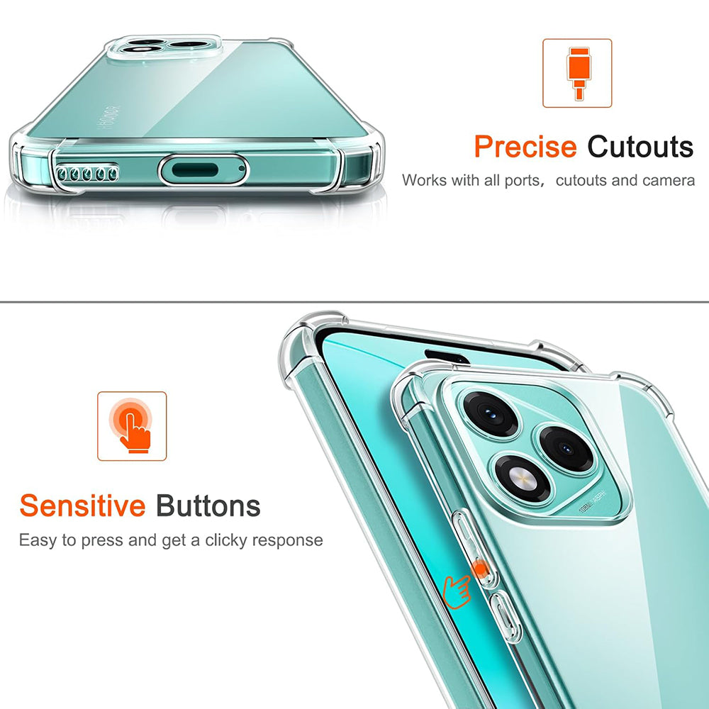 Techsuit Shockproof Clear Silicone průhledné nárazuvzdorné pouzdro pro Honor 400 Lite