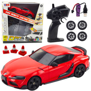 Auto na daljinsko upravljanje Drift Sports sa zamjenivim kotačima RC 4WD - crveni