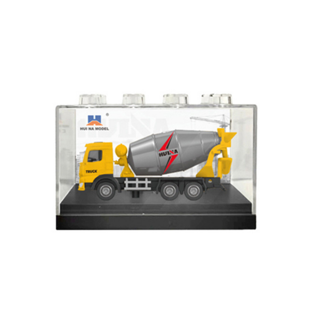 Kolekcionarski model kamiona miksera za beton Huina 1:80 - sivo/žuti