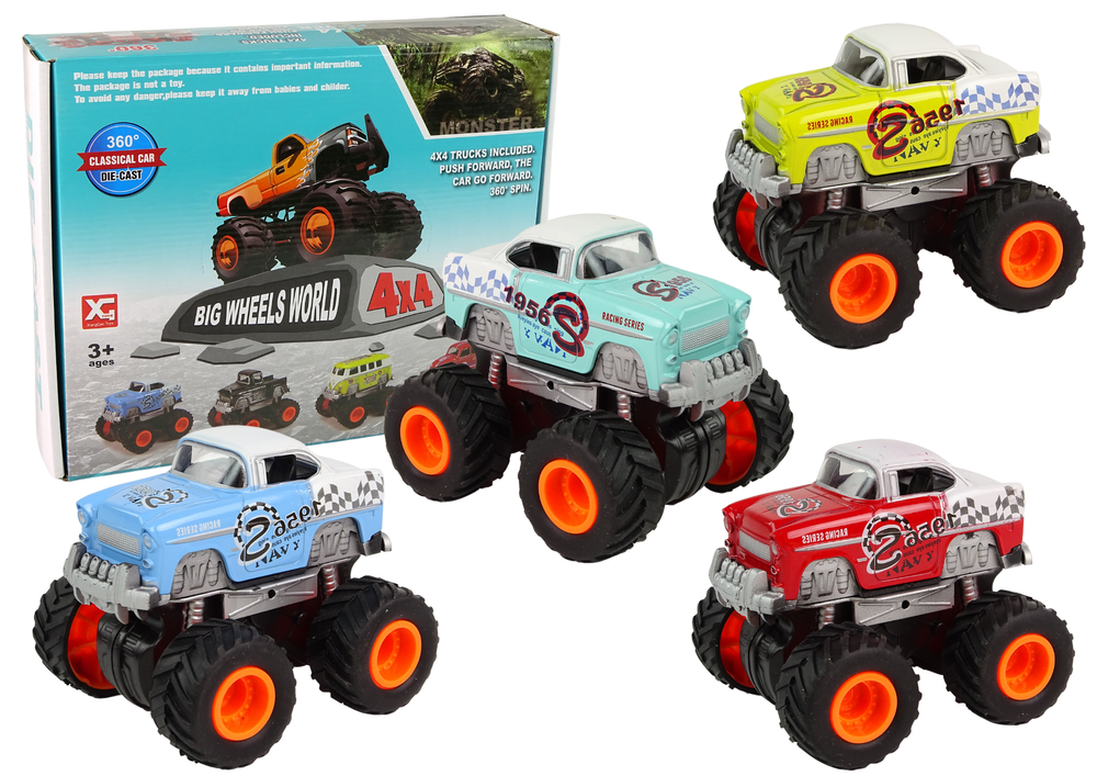 Autići za igru 4x4 Classic sa velikim kotačima 4u1 - šareni