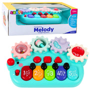 Interaktivni piano za bebe Gears - tirkizni