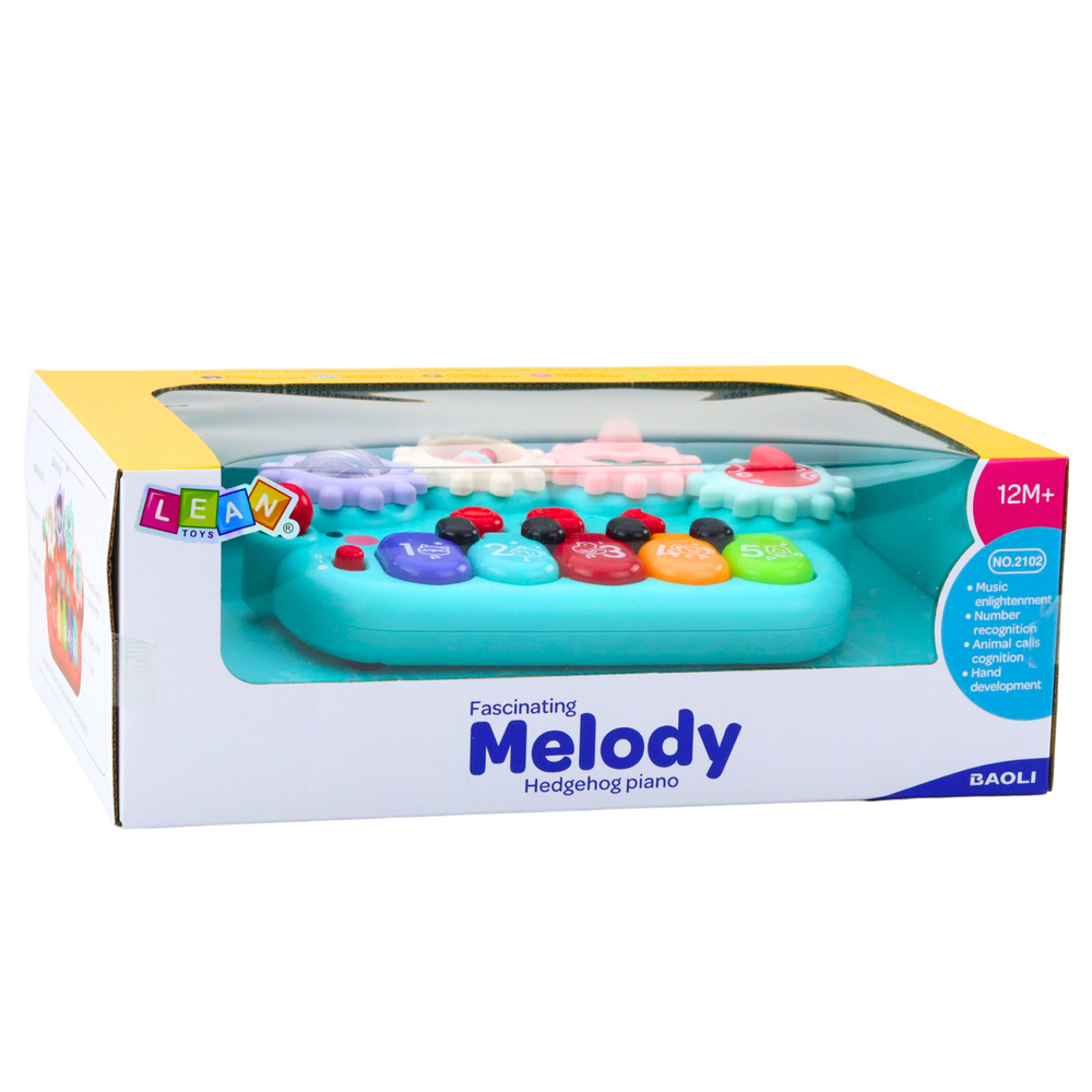 Interaktivni piano za bebe Gears - tirkizni