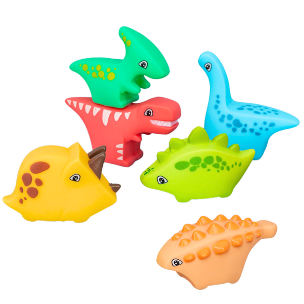 Gumeni dinosauri za kupanje 6u1 - šareni