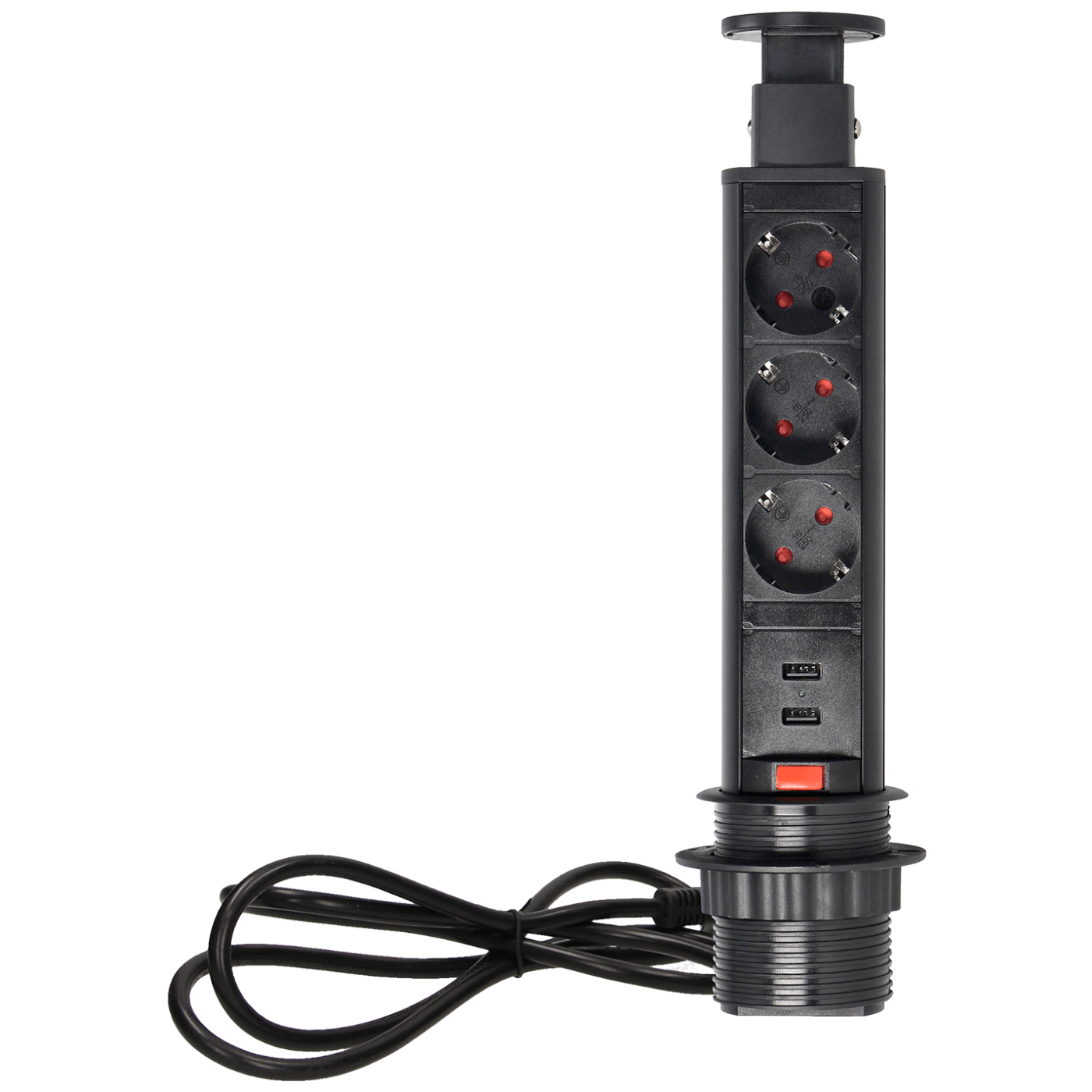 Orno Produžni kabel sa 3 x Schuko utičnice + 2 x USB, ugradbena - OR-AE-1349(GS)