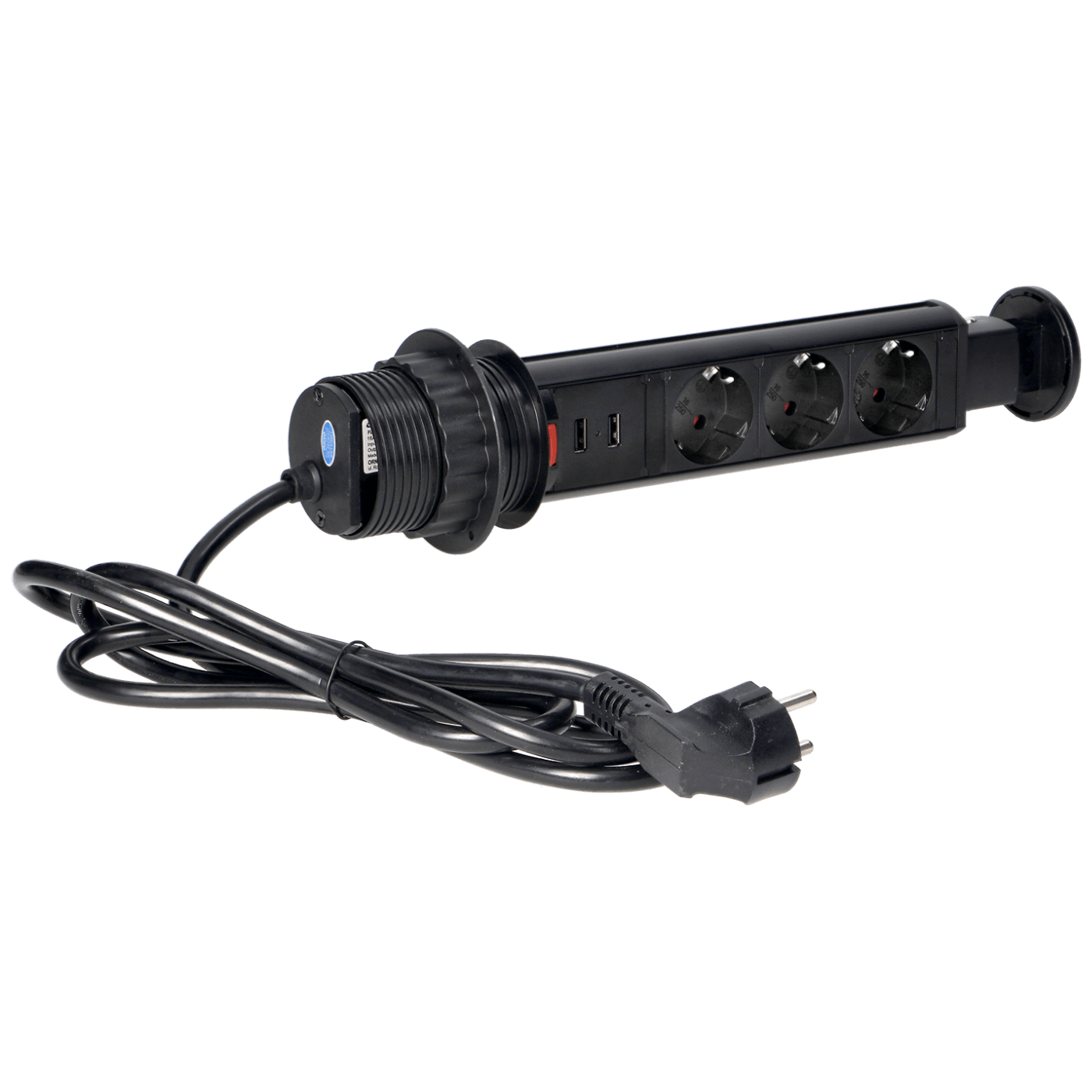 Orno Prodlužovací kabel se 3 x Schuko zásuvkami + 2 x USB, vestavný - OR-AE-1349(GS)/B
