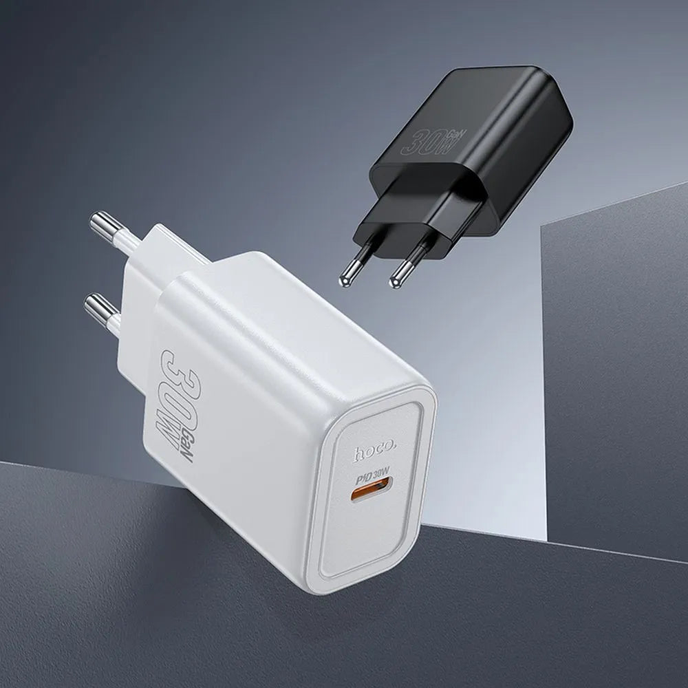 Hoco USB-C QC PD 30W zidni punjač za telefon + USB C na Lightning kabel N62 bijeli