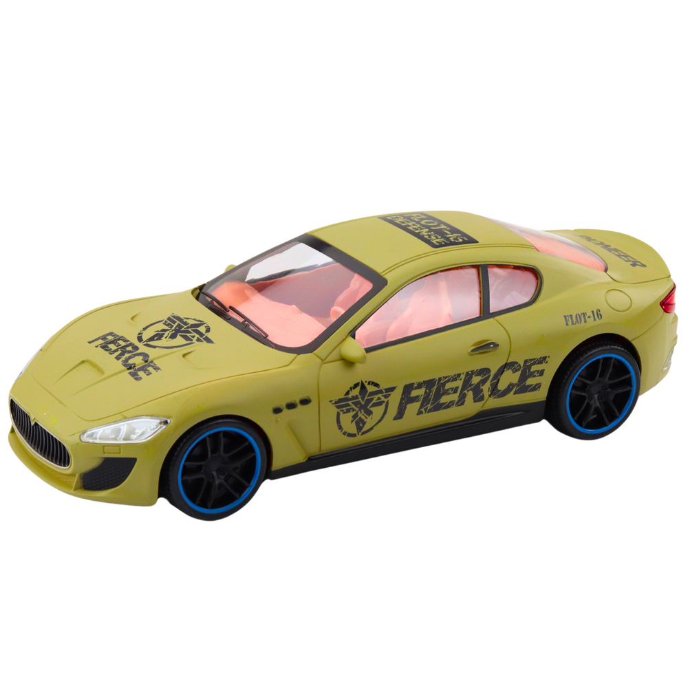 Sportski auto za igru s pogonom na stražnje kotače Fierce - 28 cm - khaki