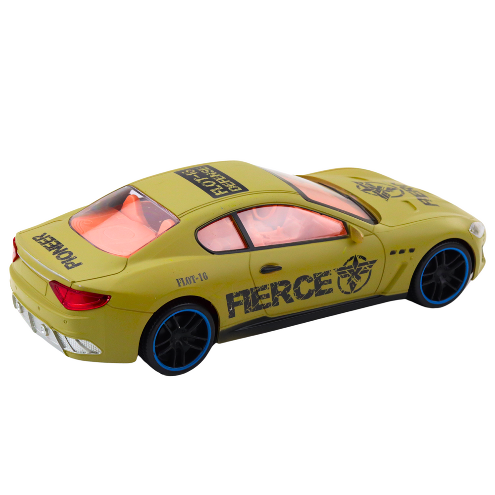 Sportski auto za igru s pogonom na stražnje kotače Fierce - 28 cm - khaki