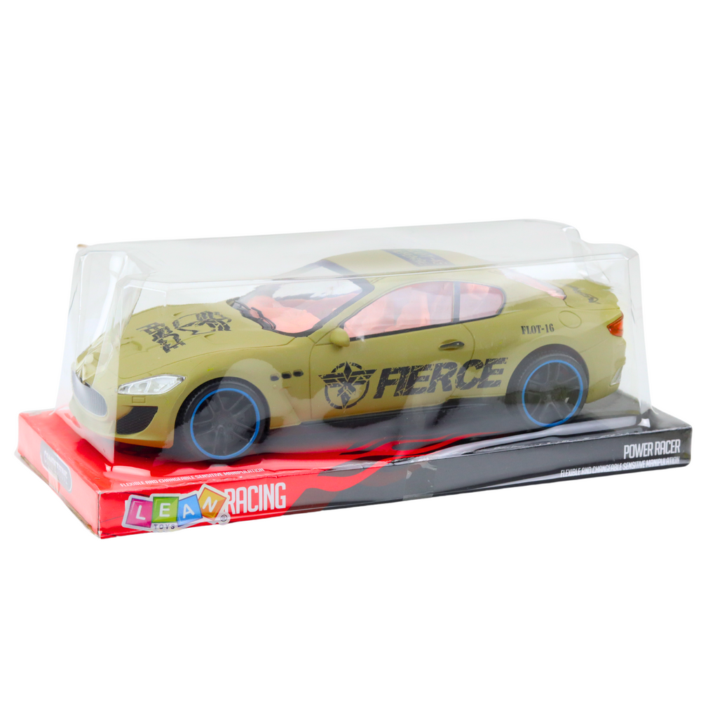 Sportski auto za igru s pogonom na stražnje kotače Fierce - 28 cm - khaki