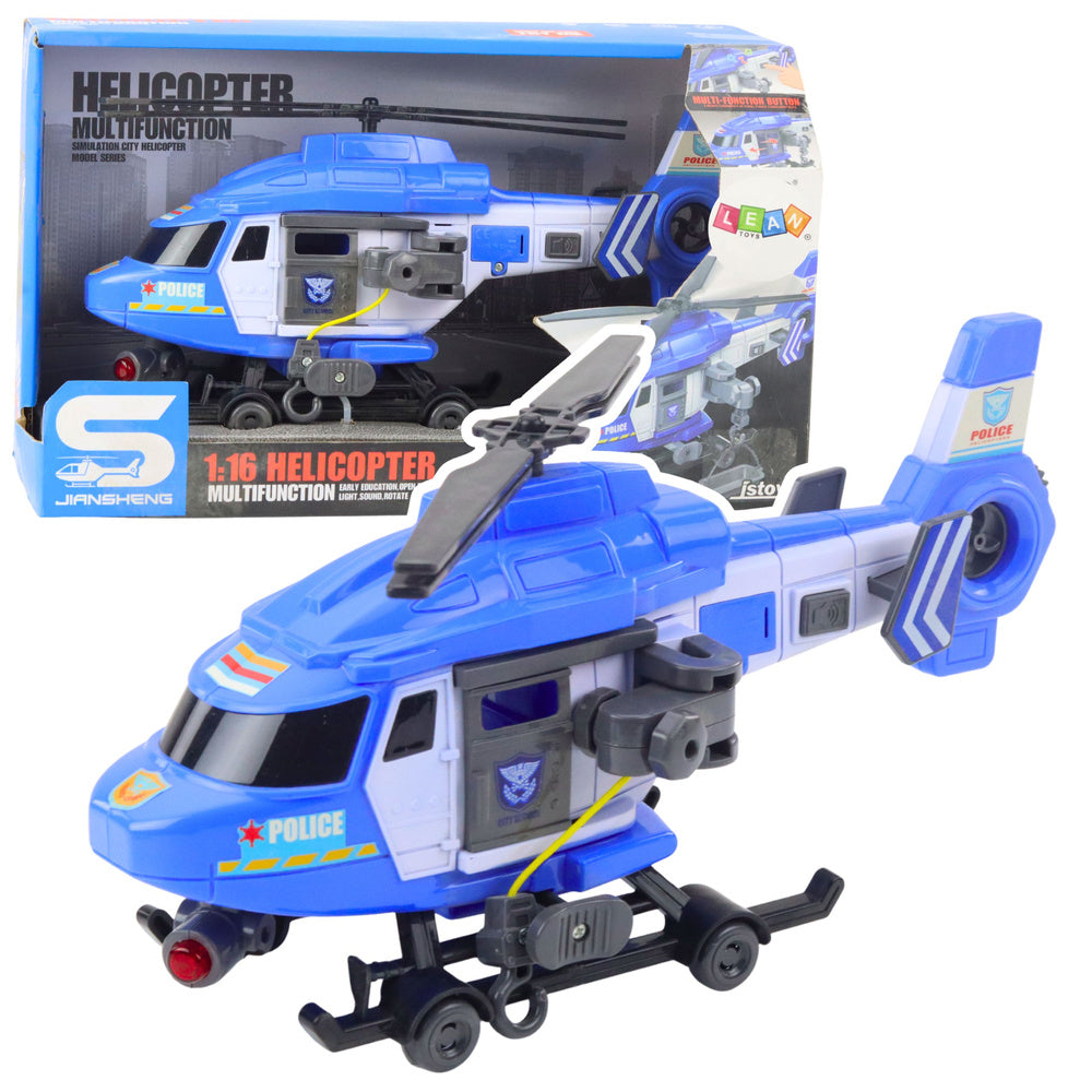 Policijski helikopter za igru u omjeru 1:16 - svjetlo plavi