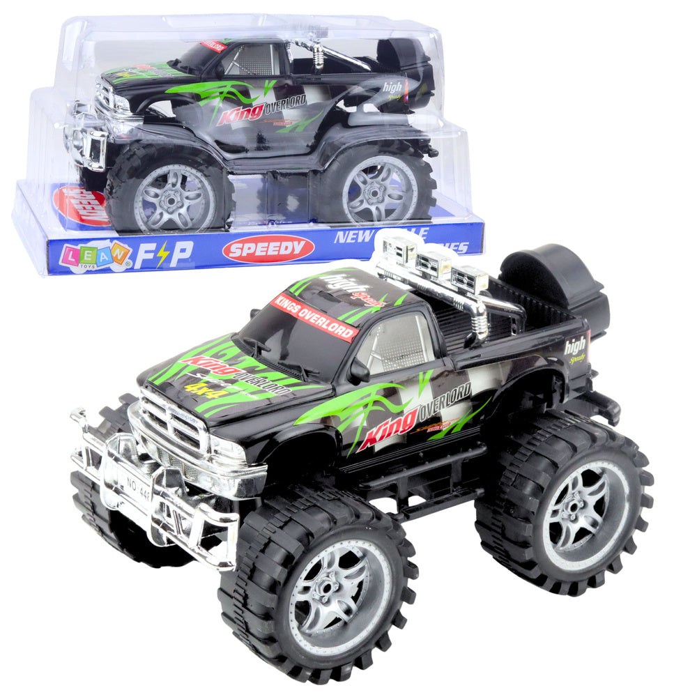Terenski auto s pogonom KING 27cm - crno/zeleni