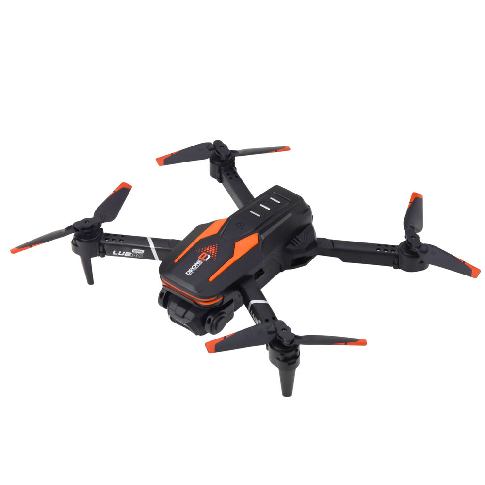 Dron na daljinsko upravljanje LU800, kamera, LED svjetla - crno/narančasta