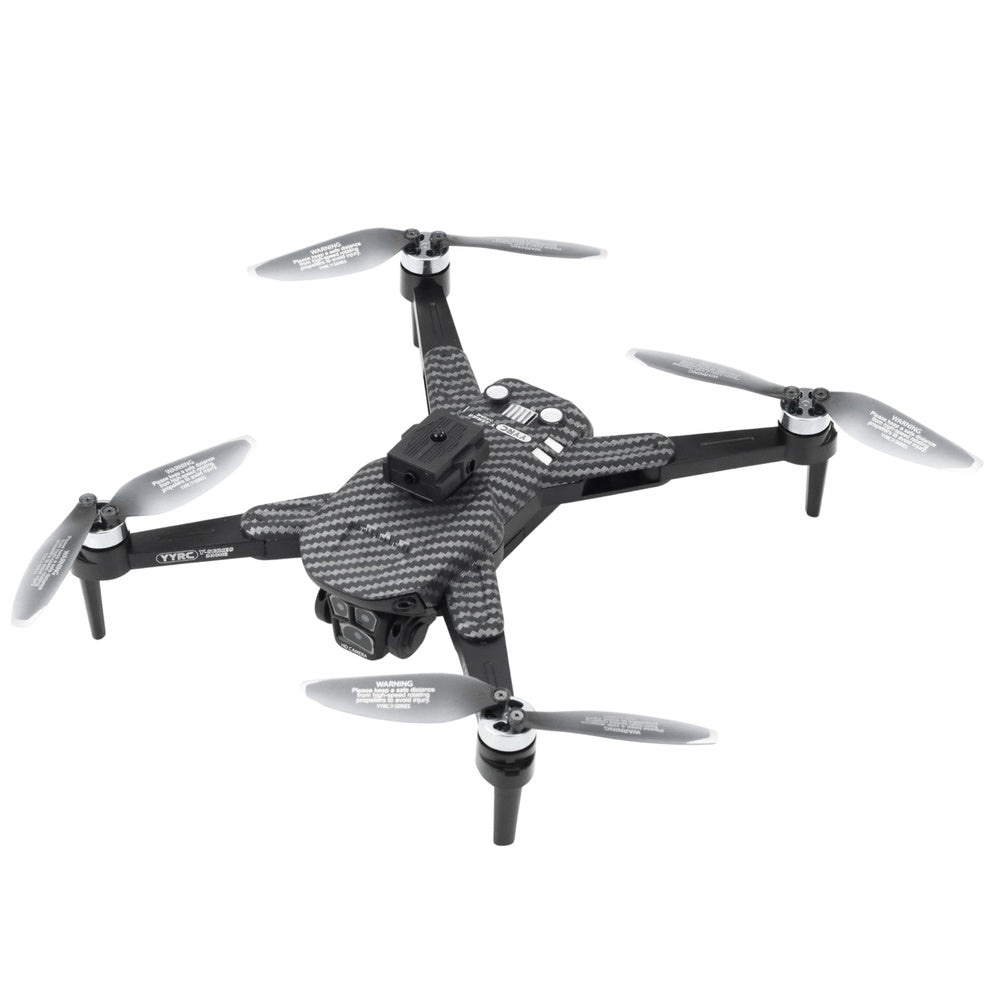 Dron na daljinsko upravljanje Y329, HD kamera, WIFI, LED svjetla, aplikacija - karbon/crna