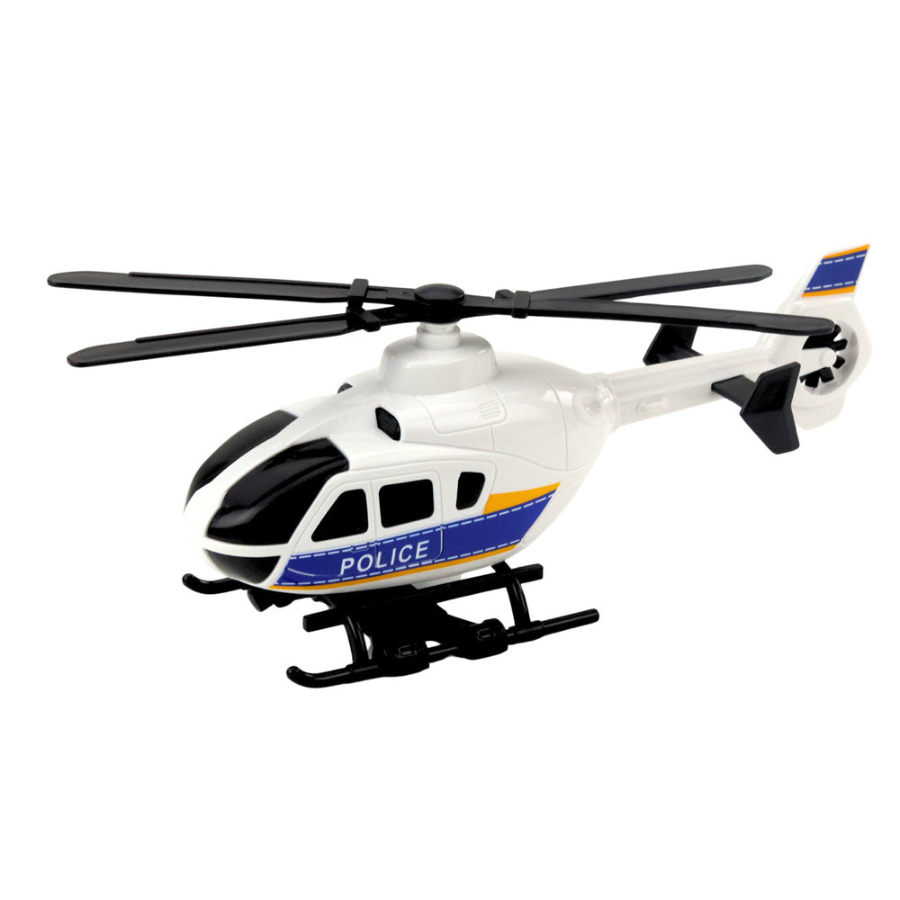 Policijski transportni kamion tegljač sa helikopterom - plavi