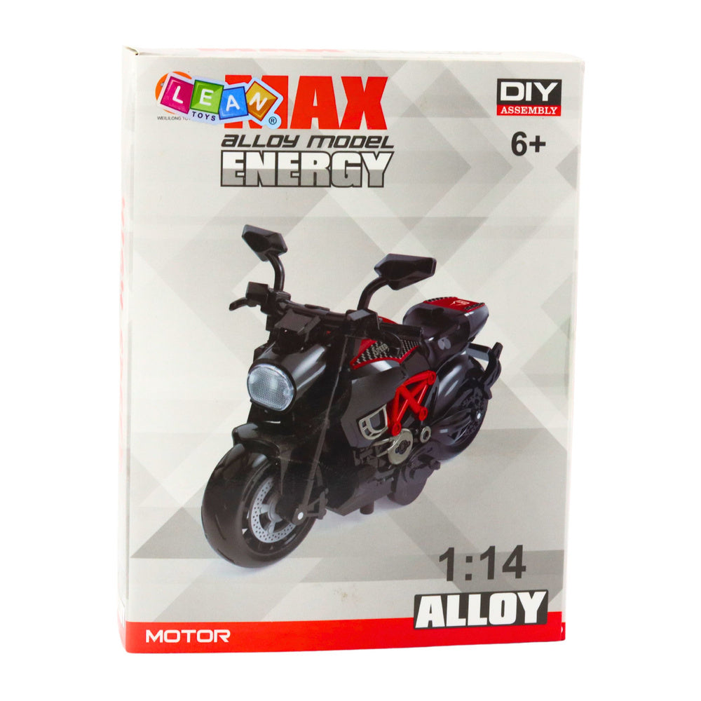 Metalni motor za sastavljanje 1:14 DIY - crno/narančasti