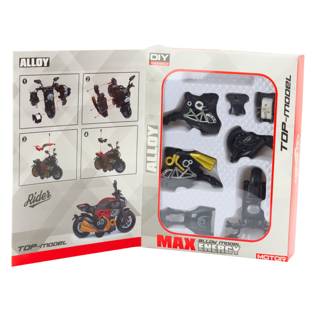 Metalni motor za sastavljanje 1:14 DIY - crno/zlatnii
