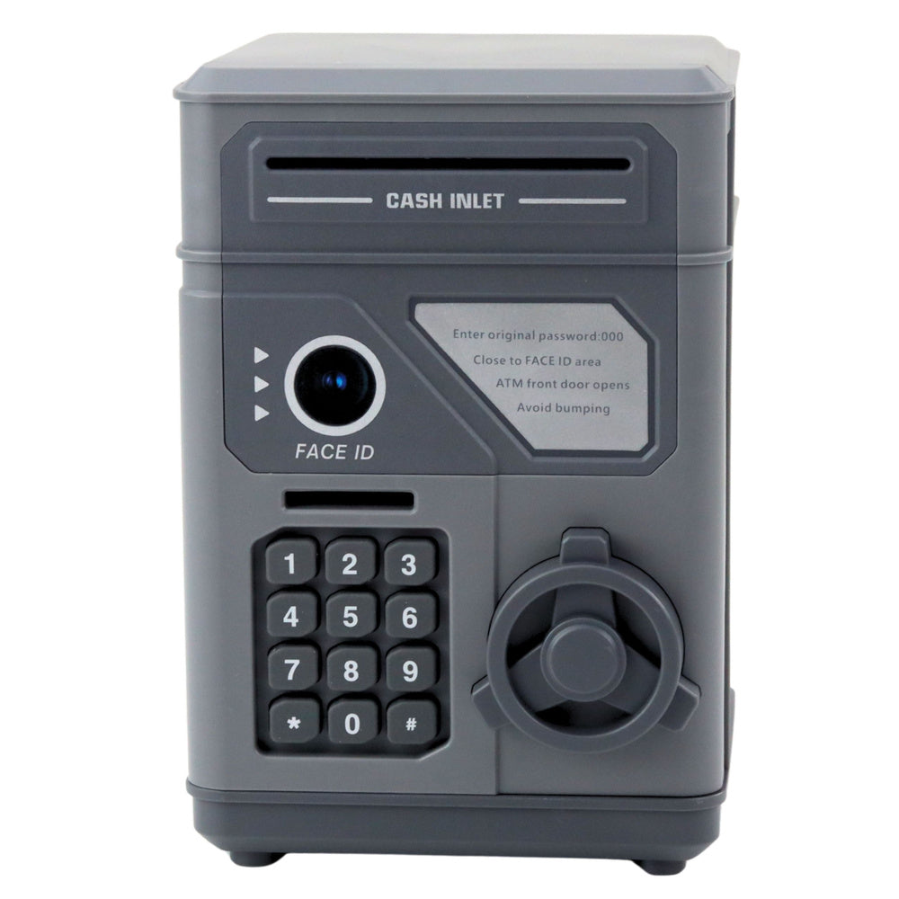 Electronic Safe ATM Piggy Bank with PIN for Children Gray