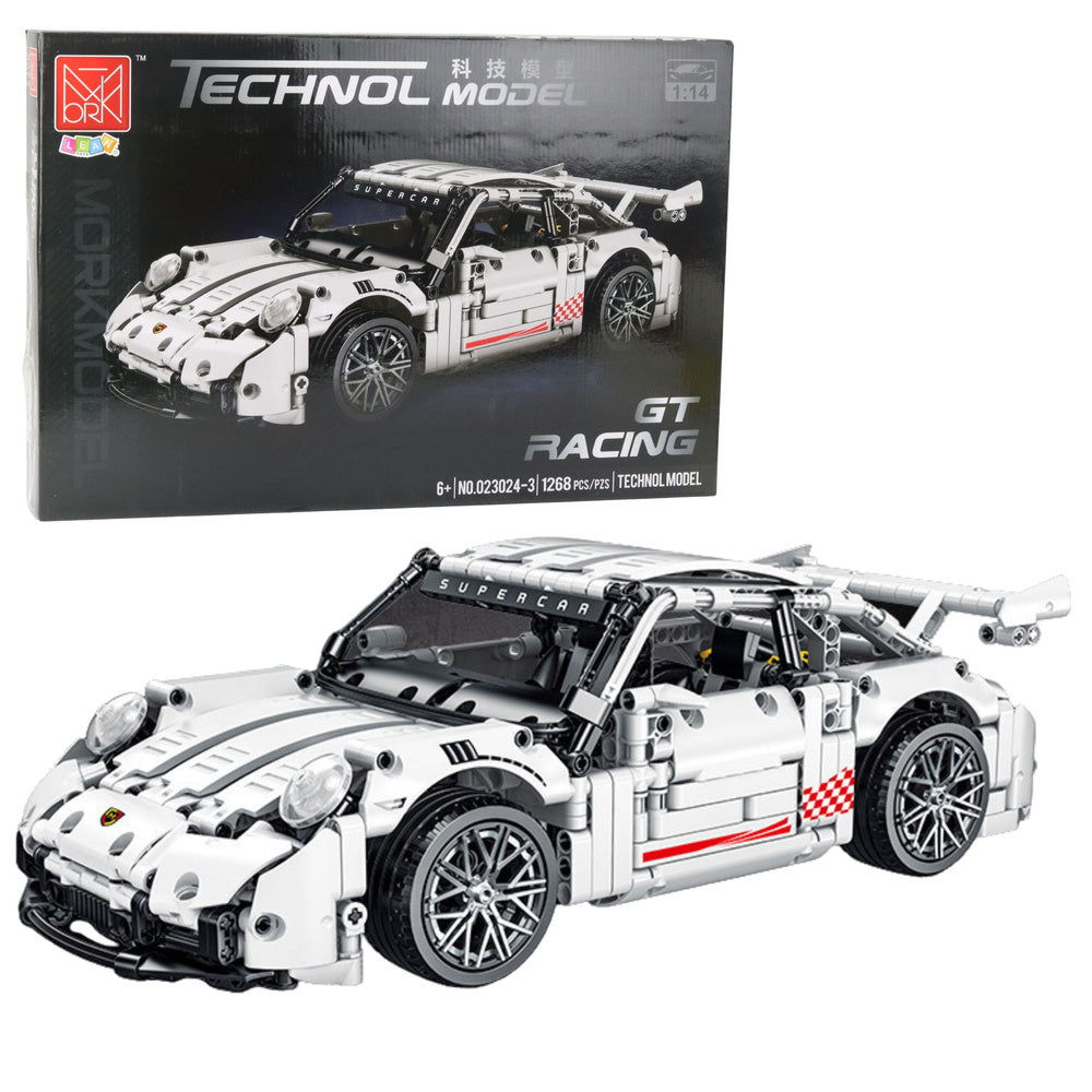 Building Blocks GT Racing Car White 1:14 1268 pcs.