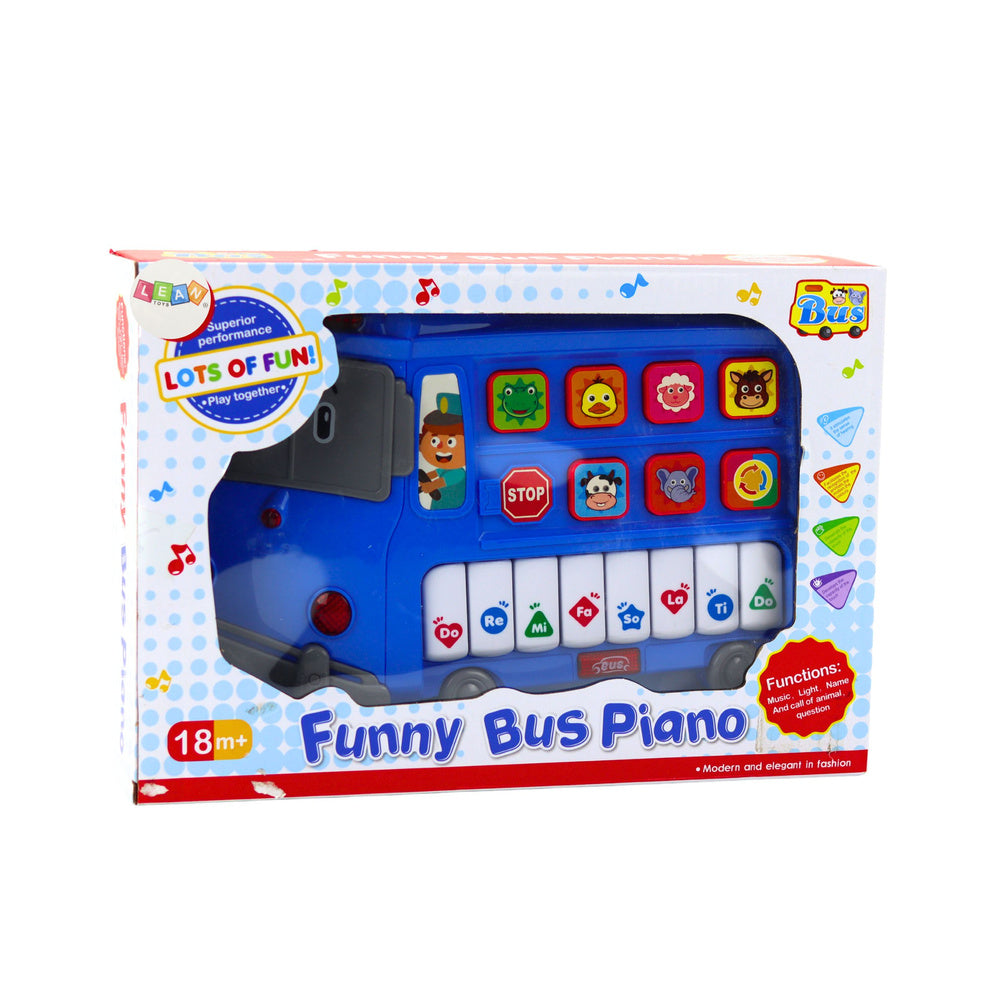 Interaktivni edukativni piano DOREMI u obliku autobusa - plavi