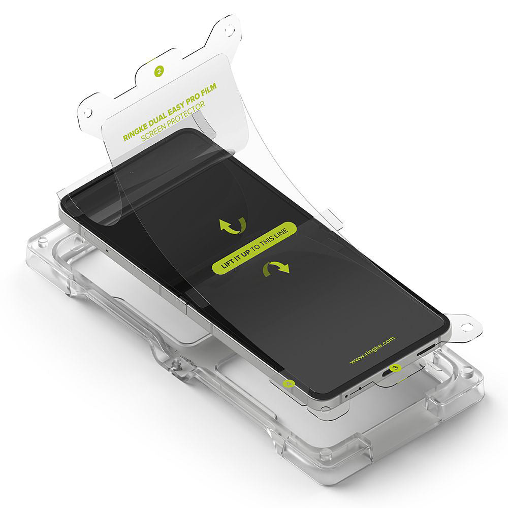 Ringke - Dual Easy Pro fólie (2 ks) pro Samsung Galaxy Z Flip7 - průhledná