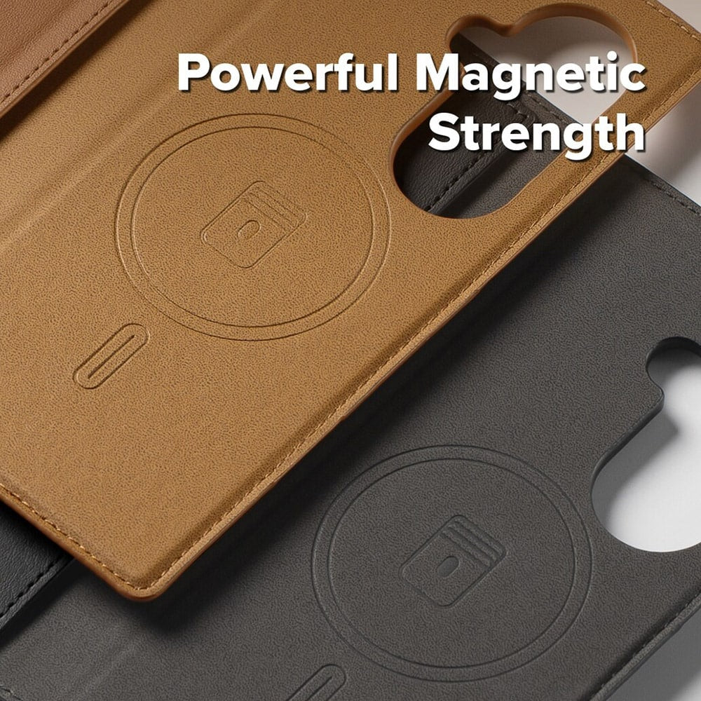 Ringke – Magnetická peněženka Folio Grip pro Samsung Galaxy Z Fold 7 – hnědá
