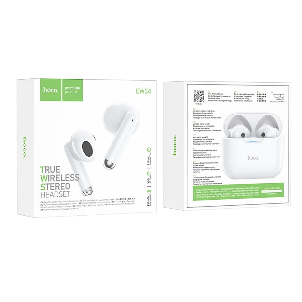 HOCO bežične/bluetooth stereo slušalice TWS Full True EW34 bijele