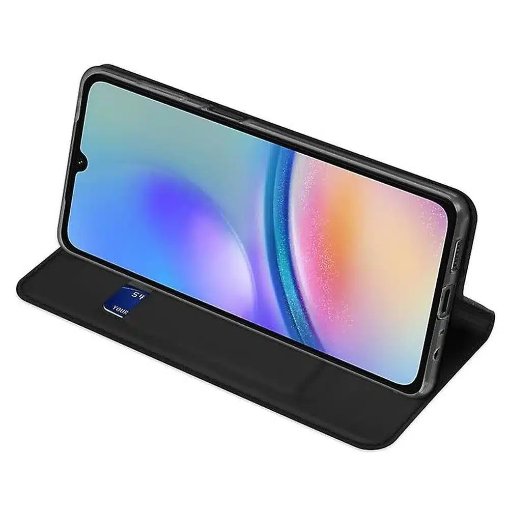 DUX DUCIS Skin Pro – hladké kožené pouzdro pro SAMSUNG GALAXY A05s černé