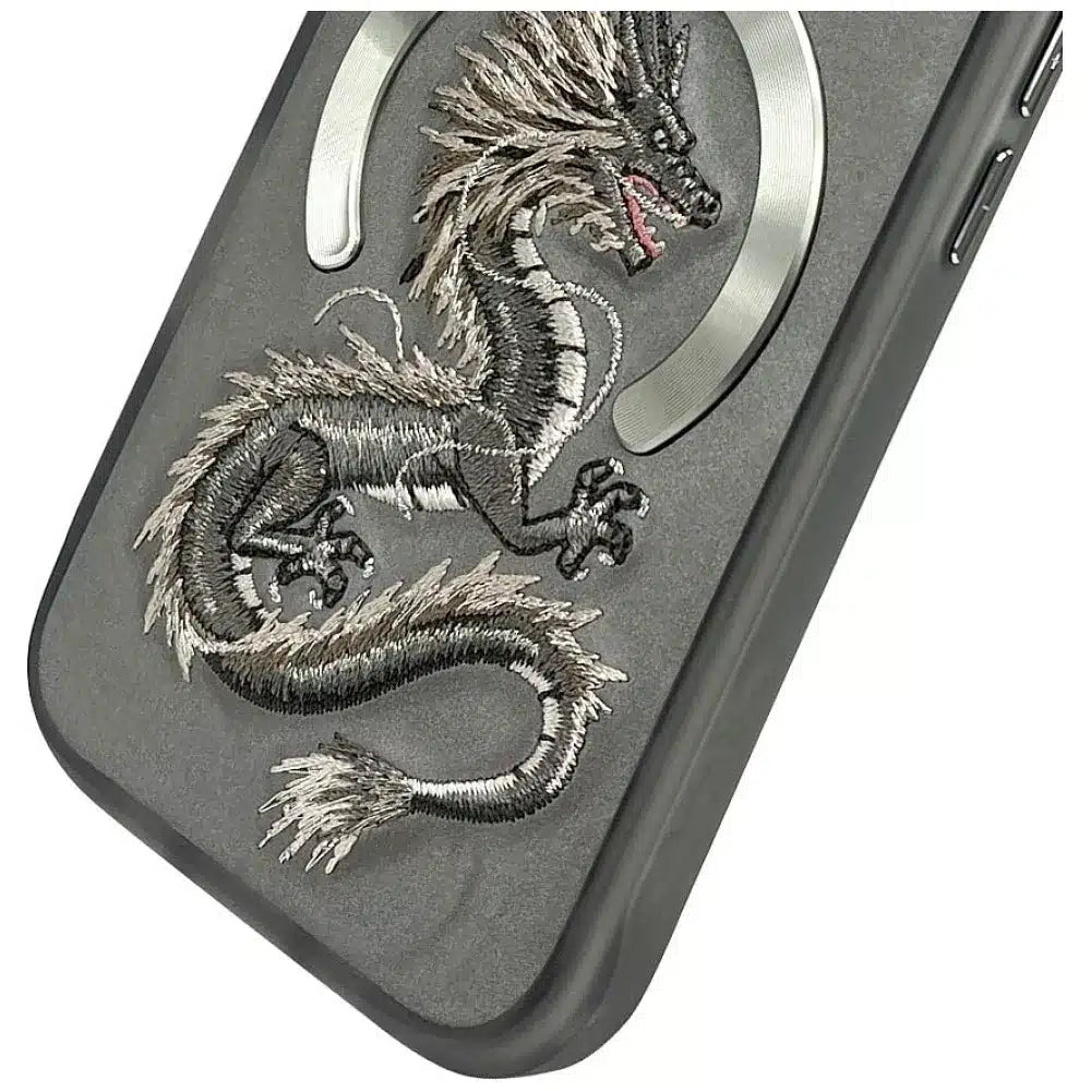 NIMMY DRAGON kryt kompatibilní s MagSafe pro iPhone 16 Pro Max šedý