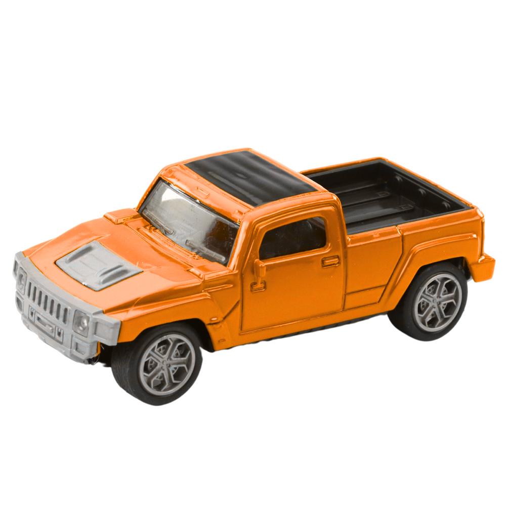 Metalni set vozila Pickup s kamperom DIE-CAST - Narančasti