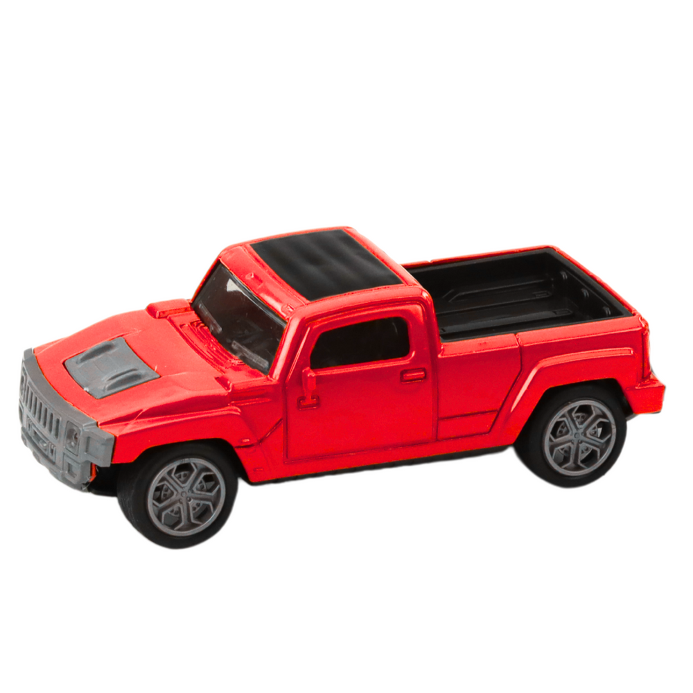 Metalni set vozila Pickup s kamperom DIE-CAST - crveno/bijeli