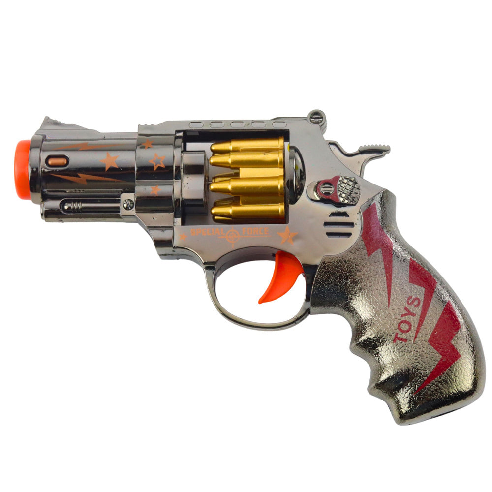 Pištolj za igru revolver - sivo/zlatni