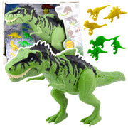 Dinosaur za igru sa setom mini dinosaura - zeleni