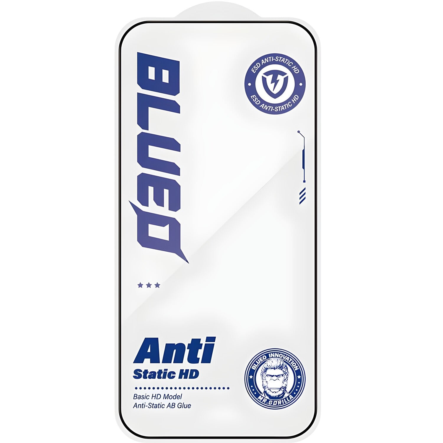 Blueo - Anti-Static kaljeno staklo za Apple iPhone 16 Pro/iPhone 17/iPhone 17 Pro - Crna KP38545
