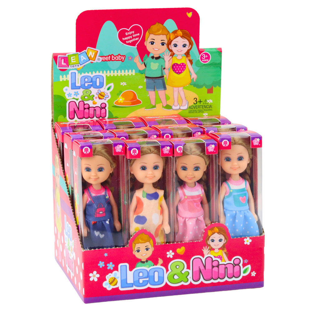 Mini lutka s dugom kosom u haljini 15cm - lutku biramo nasumično