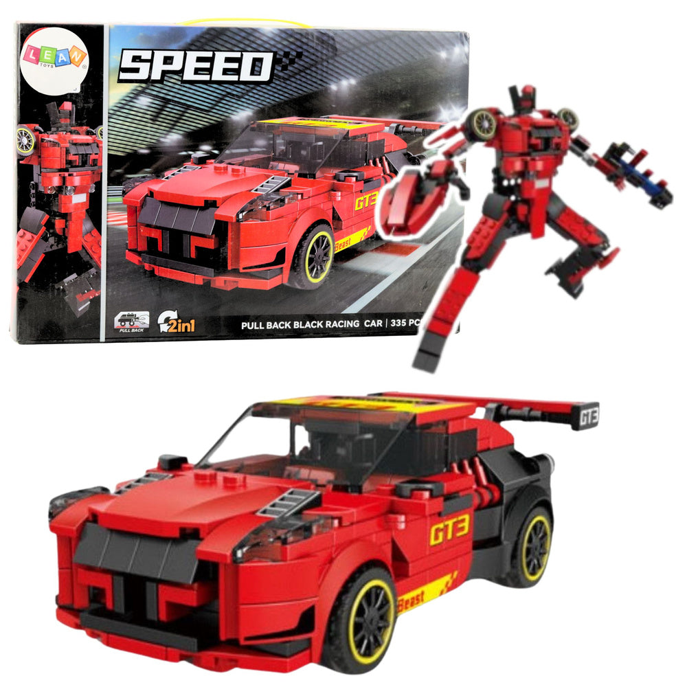 Auto i robot na sastavljanje SpeedBot 2u1 - 335 elemenata