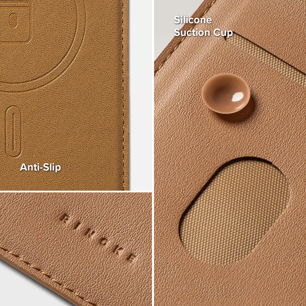 Ringke – Magnetická peněženka Folio Grip pro Samsung Galaxy Z Fold 7 – hnědá