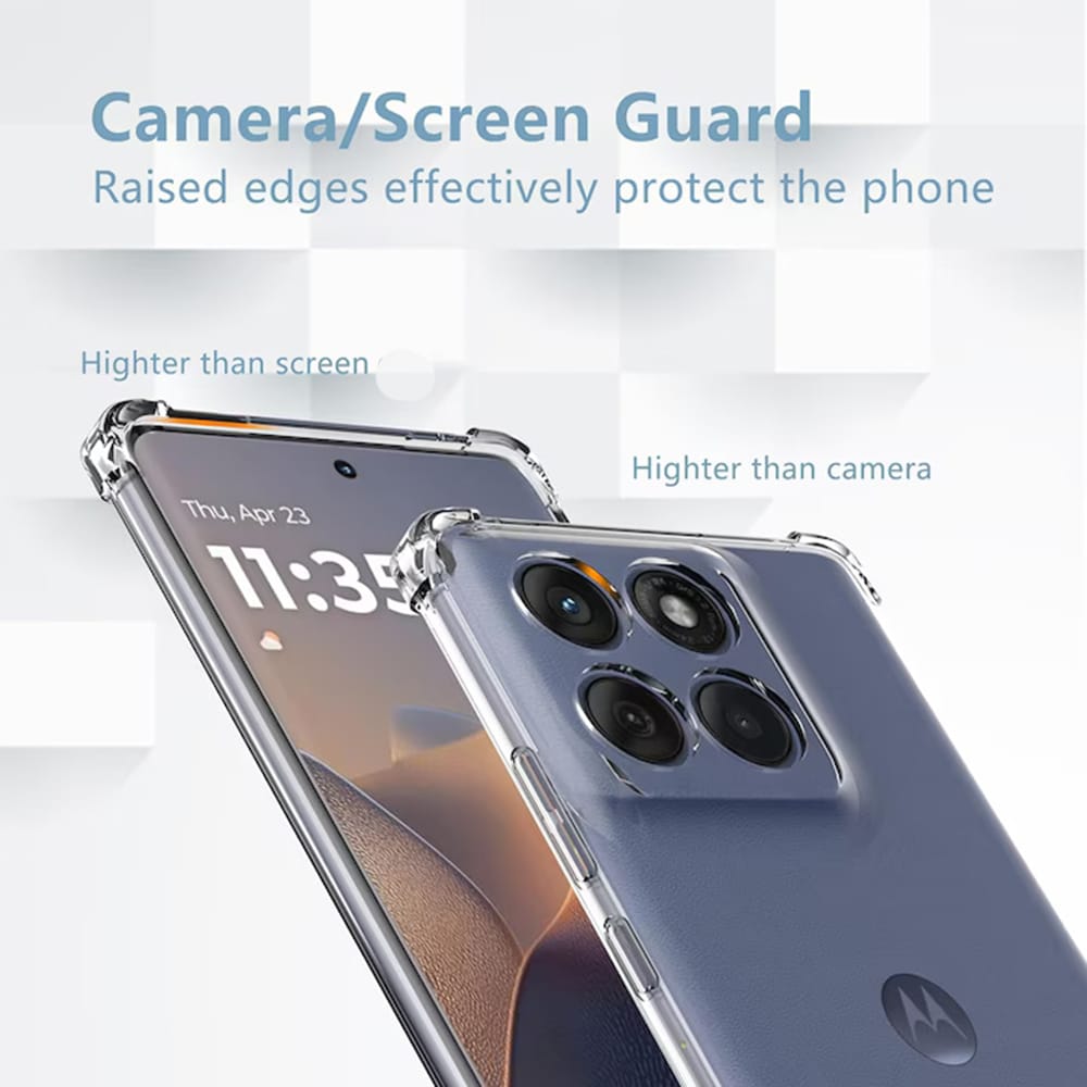 Techsuit Shockproof Clear Silicone průhledné pouzdro odolné proti nárazu pro Motorola Moto G56