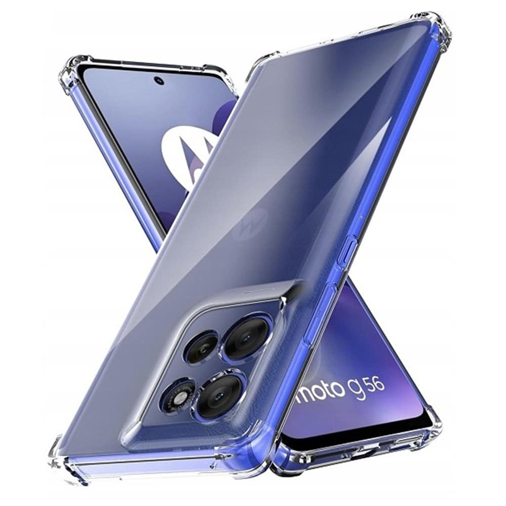 Techsuit Shockproof Clear Silicone prozirna maskica otporna na udarce za Motorola Moto G56